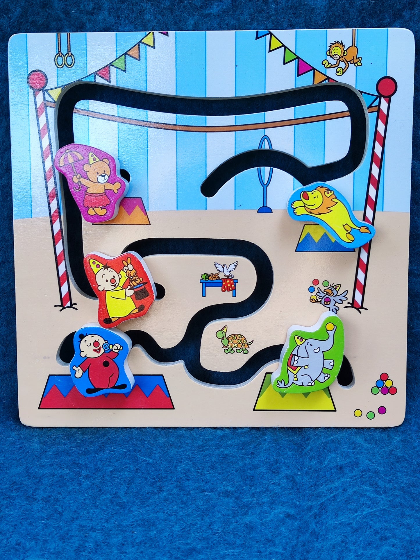 schuifspelletje hout circus
