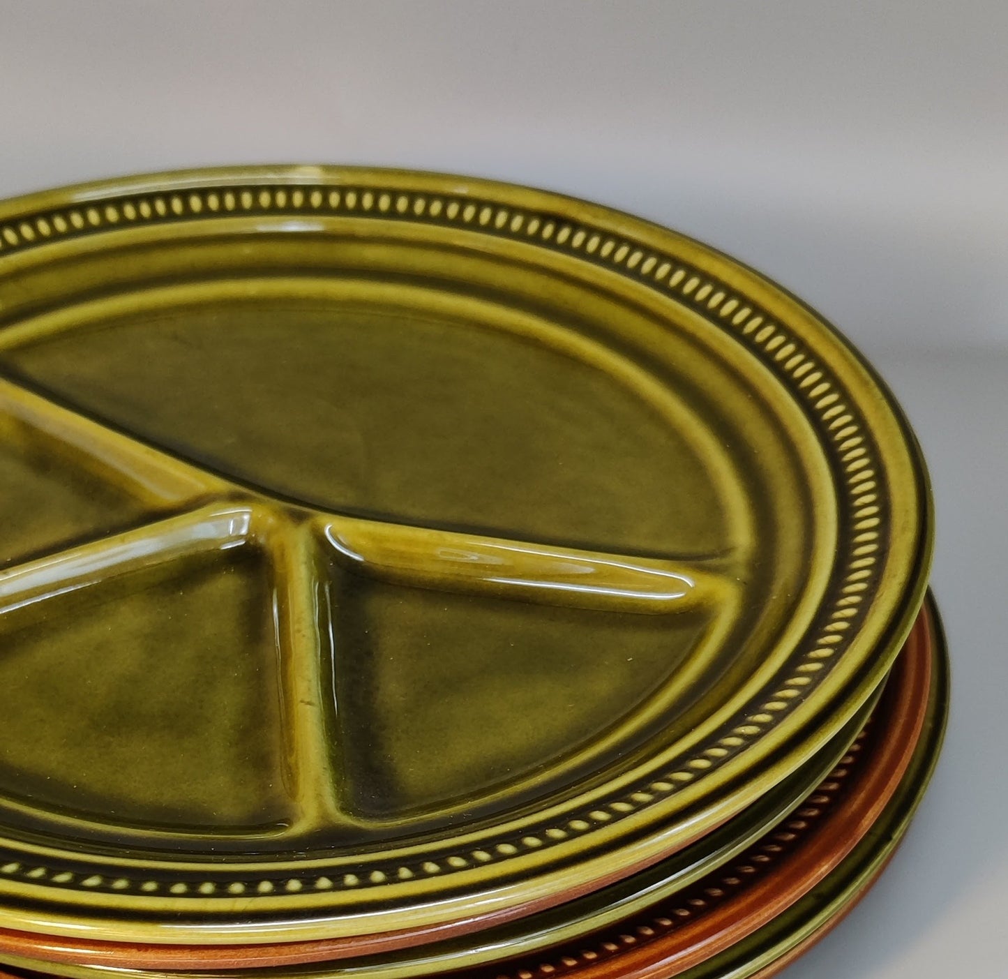 fondueborden set 1 (stippelrand)