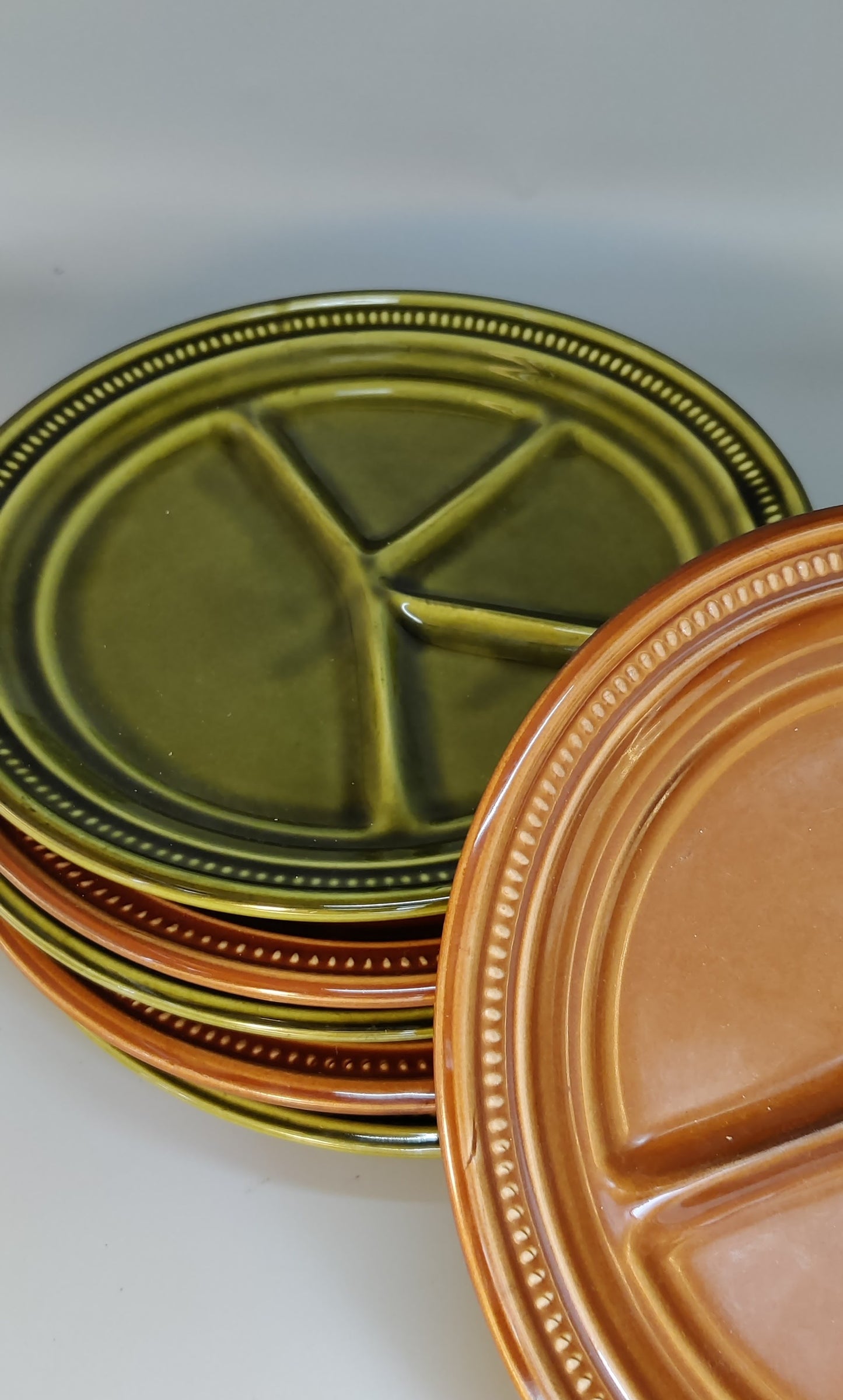 fondueborden set 1 (stippelrand)