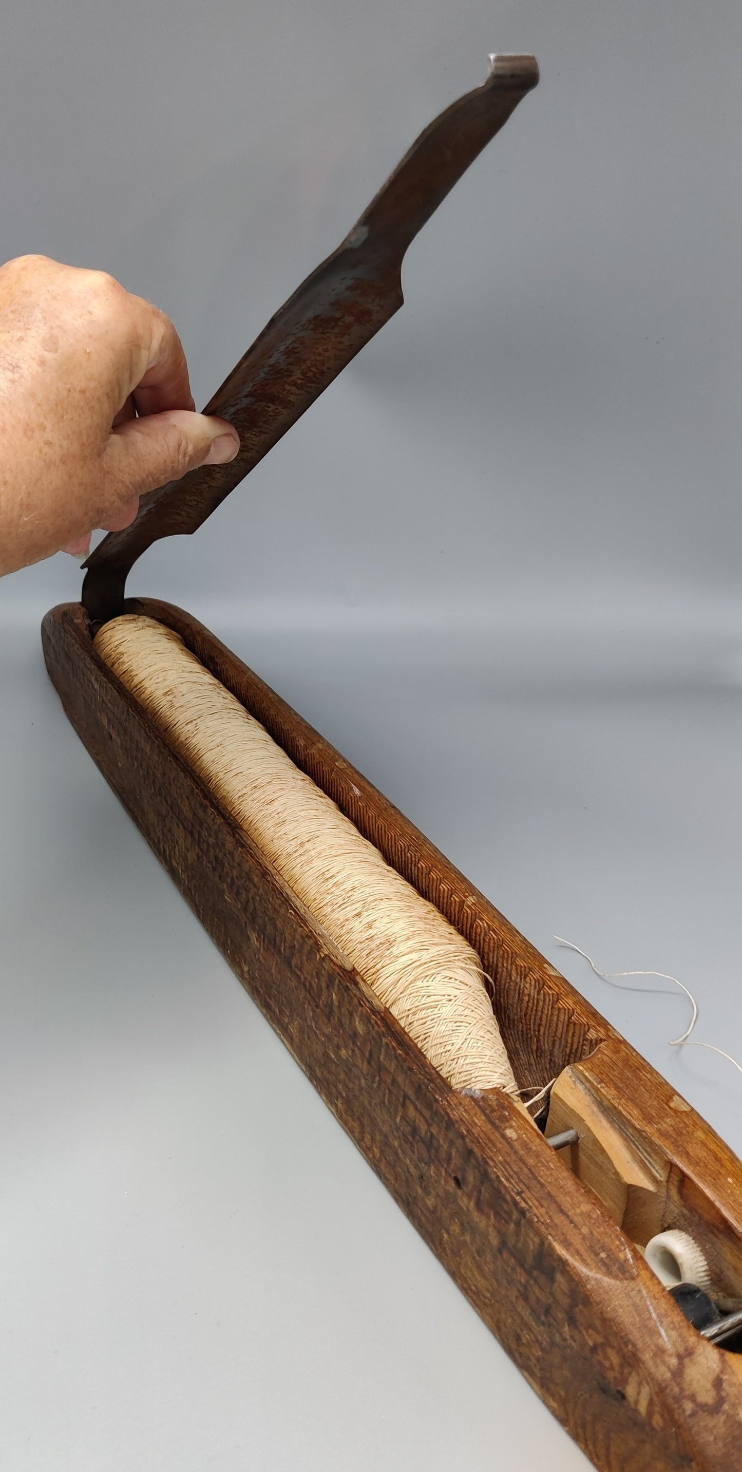 schietspoel met metalen punt, Industrieel, hout