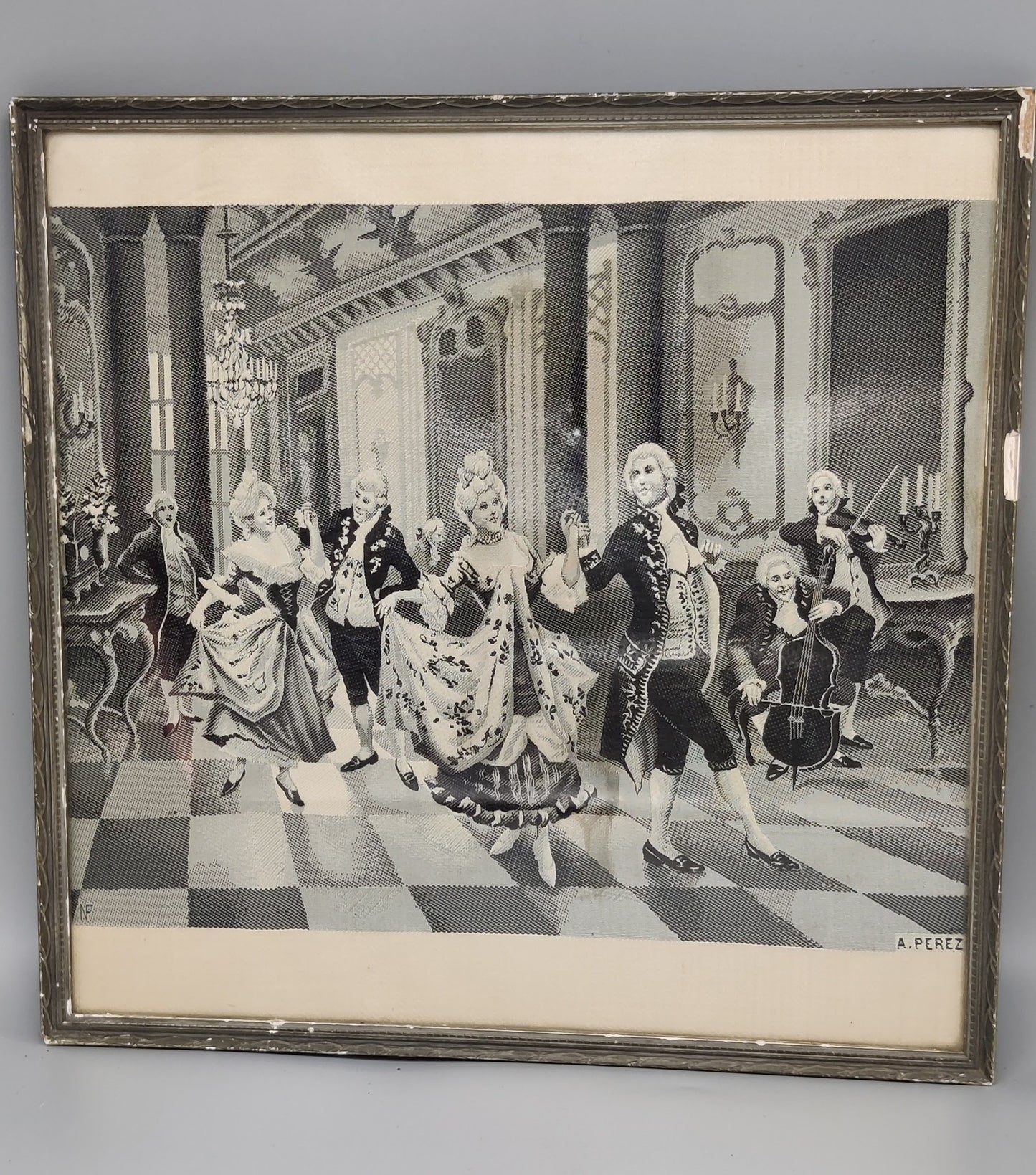 zijdeschilderij A Perez balzaal