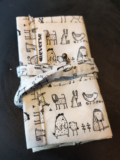 toilettas, cadeautas, etui IN REVERSE handgemaakt.