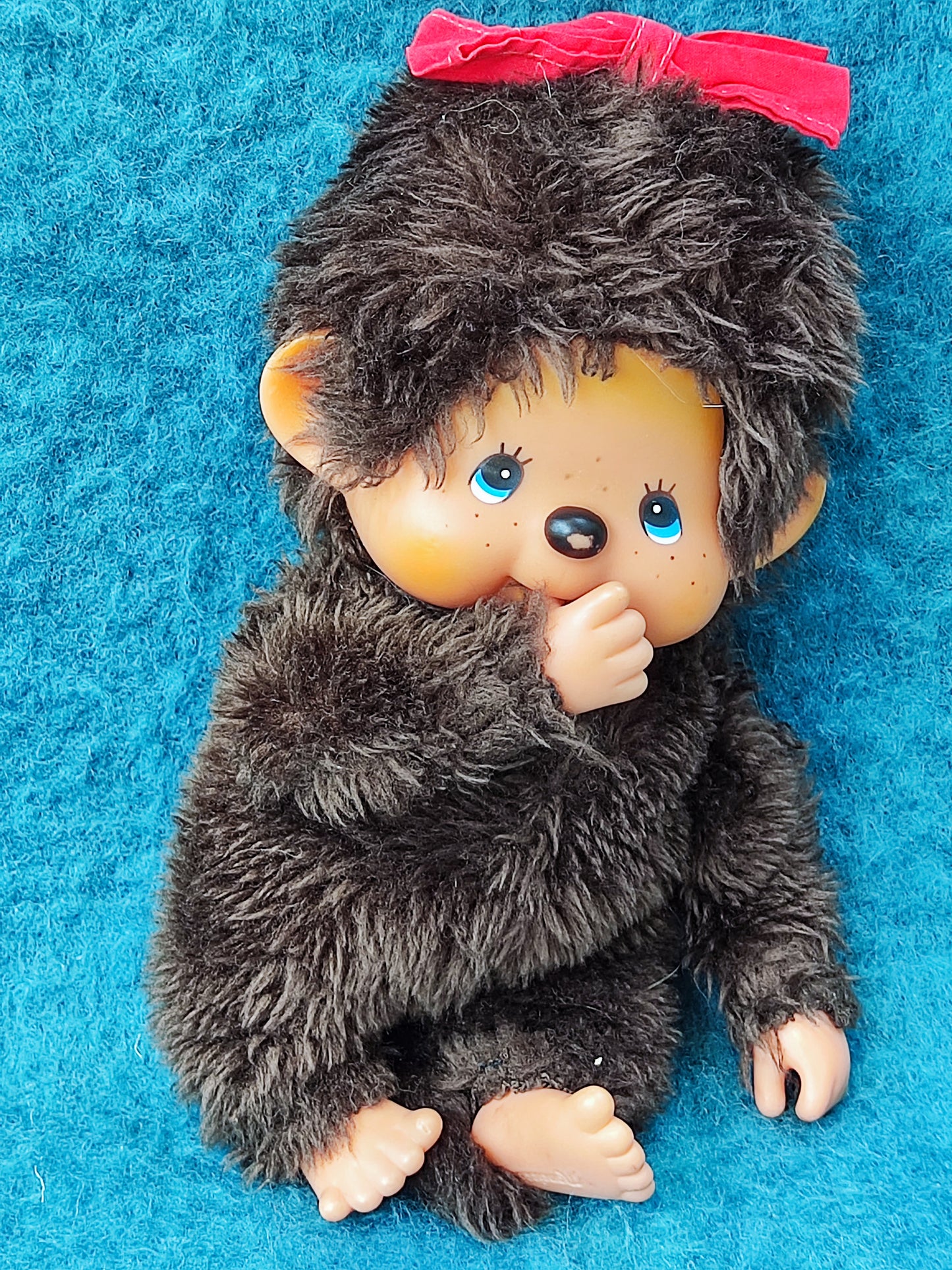 Monchhichi pop bruine vacht duim