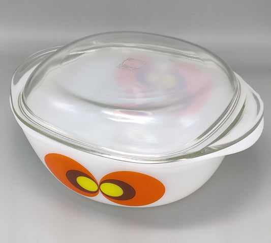 schaal "pauwenogen" Carina Jena glas