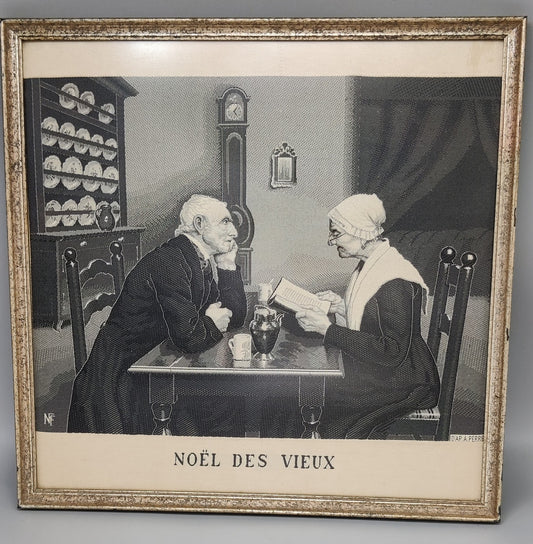 zijdeschilderij A Perez kerst
