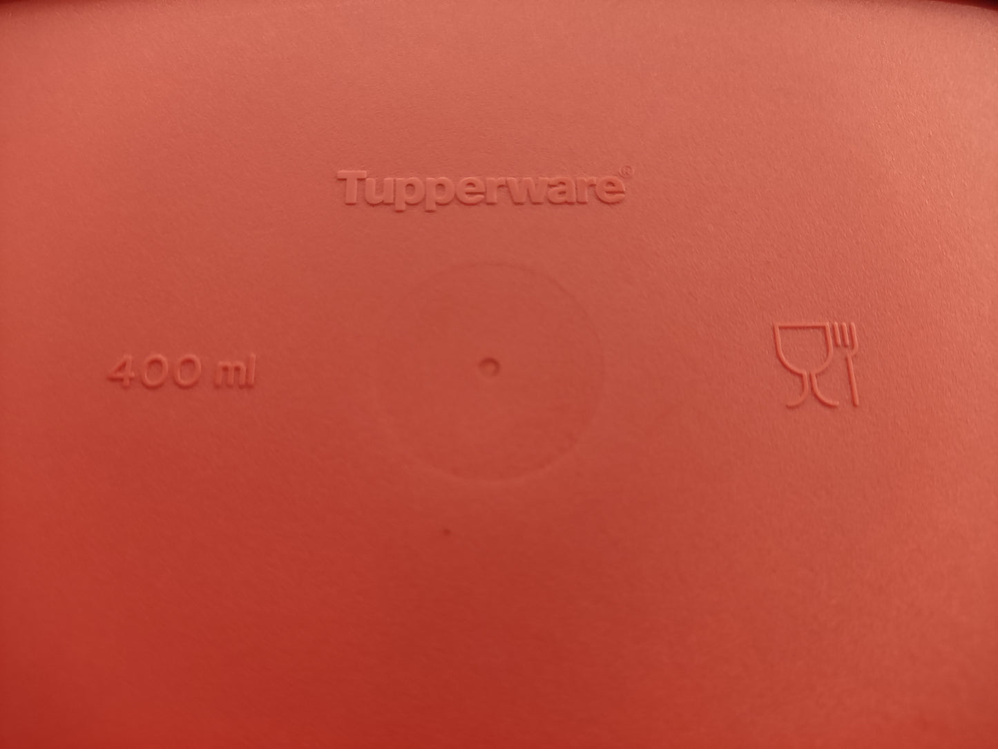 Tupperware rechthoekige dek schaal geel oranje