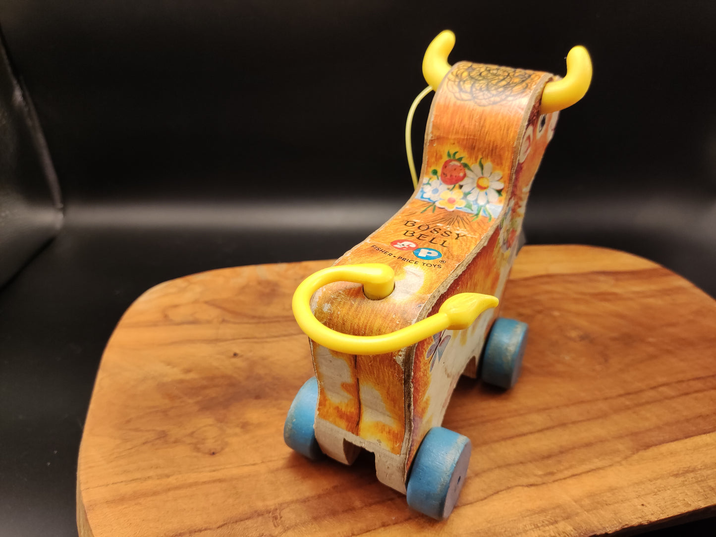 Fisher Price koe "Bossy Bell" pull toy