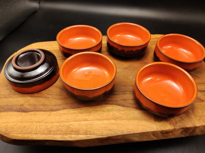 fondueschaaltjes dripglaze (set van 6)