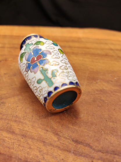 vaasje Cloisonnée mini wit