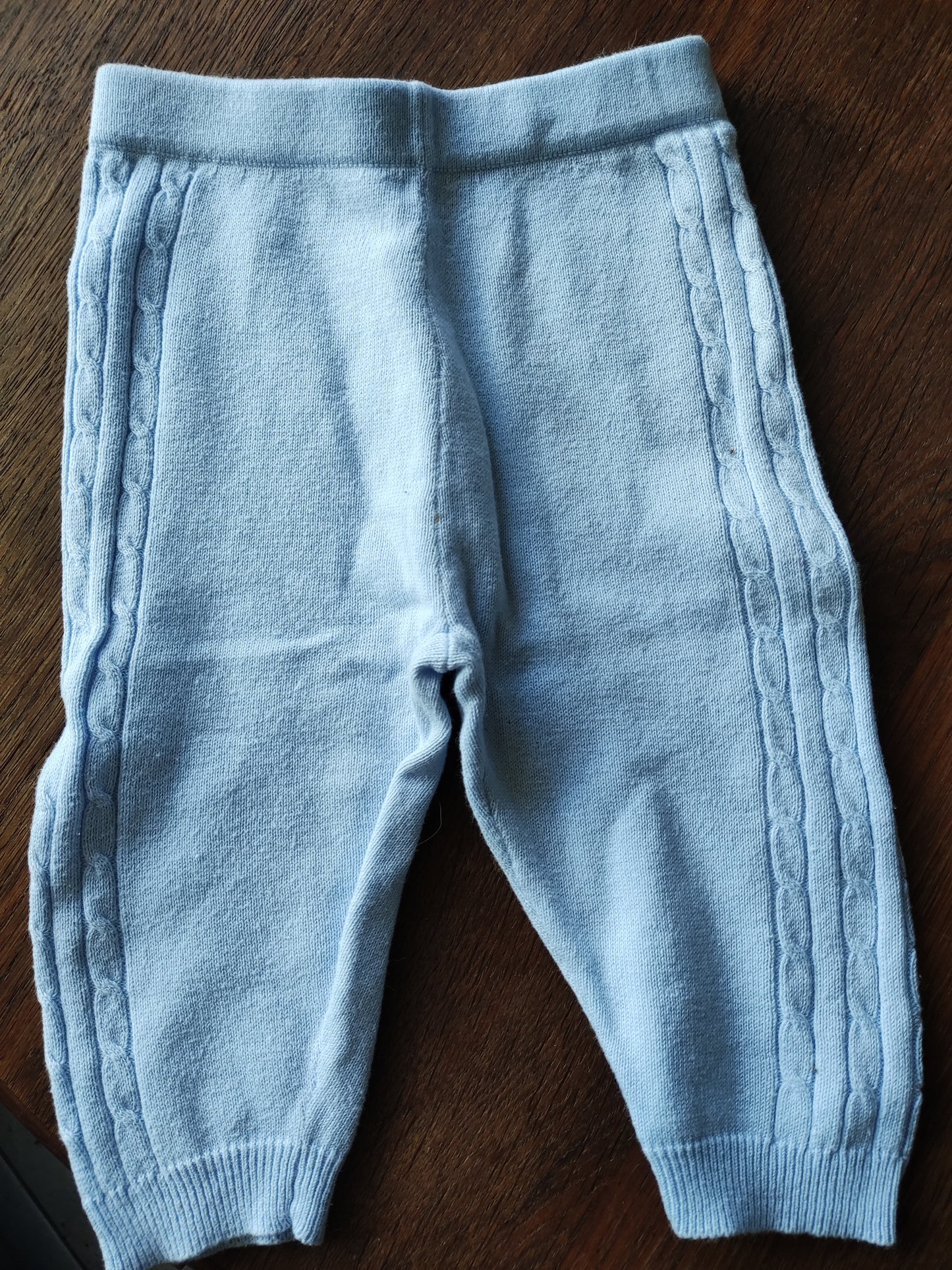 broek blauw gebreid