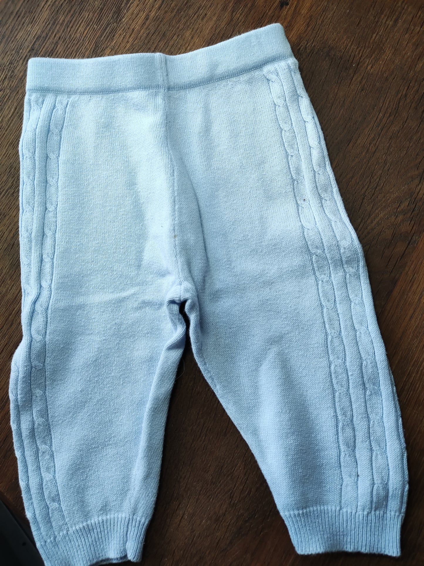 broek blauw gebreid